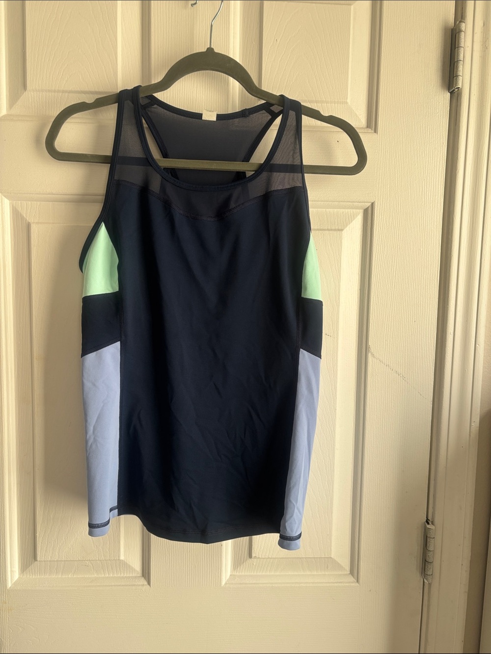 Fila Navy Tank Top with Mint and Light Blue Panels